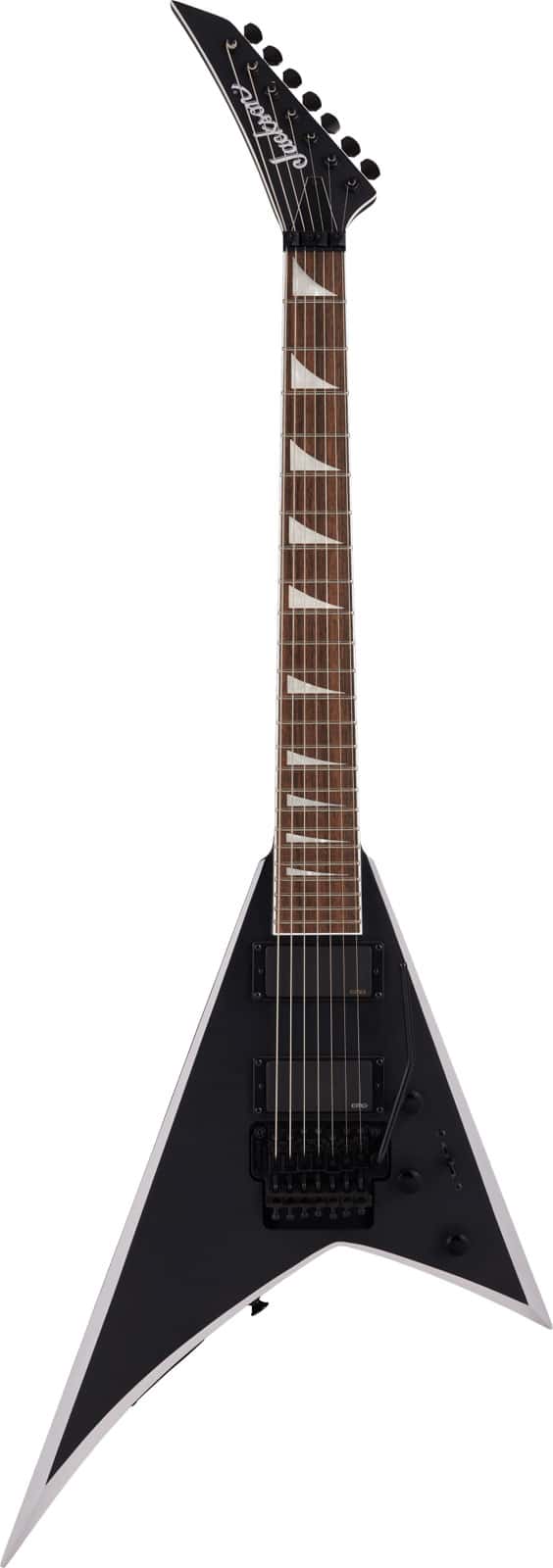 JACKSON GUITARS X RHOADS RRX24-MG7 LRL, SATIN BLACK WITH PRIMER GRAY BEVELS