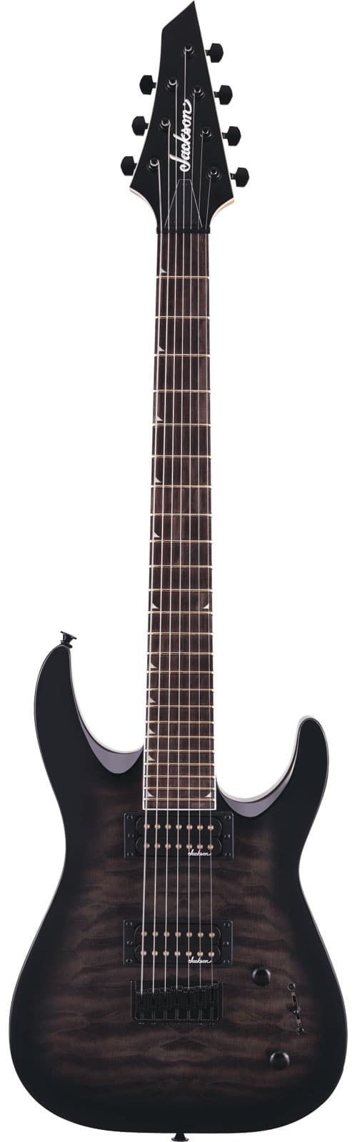 JACKSON GUITARS JS DINKY ARCH TOP JS22Q-7 DKA HT, AMARANTH FINGERBOARD, TRANSPARENT BLACK BURST