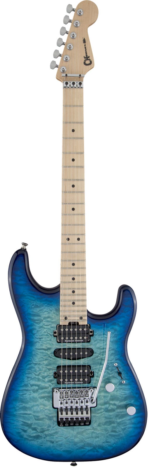 CHARVEL MJ SAN DIMAS STYLE 1 HSH FR M QM MN, CARIBBEAN BURST