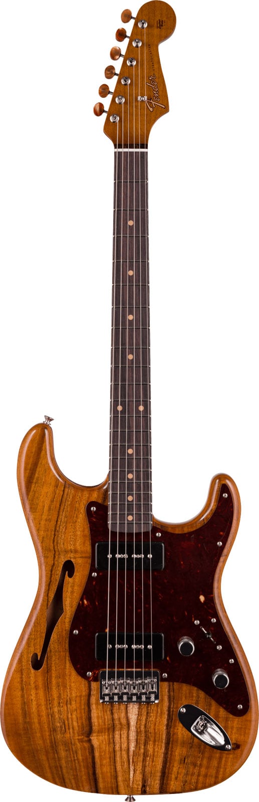 FENDER CUSTOM SHOP ARTISAN 2023 ARTISAN DUAL P90 KOA STRATOCASTER AGED NATURAL