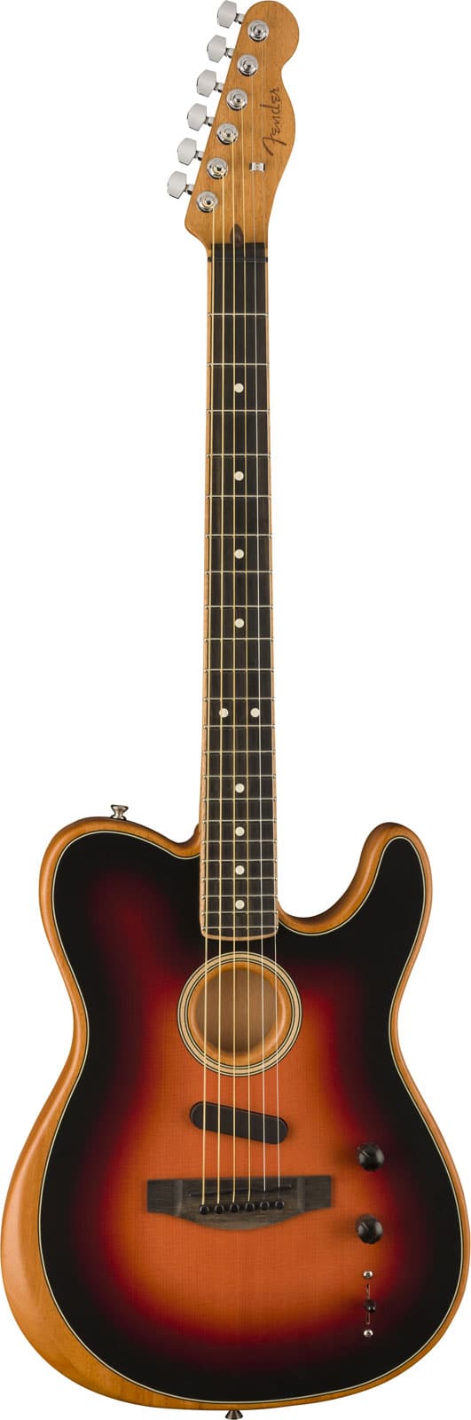 FENDER AMERICAN ACOUSTASONIC® TELECASTER® CHANNEL-BOUND NECK EBO 3-COLOR SUNBURST