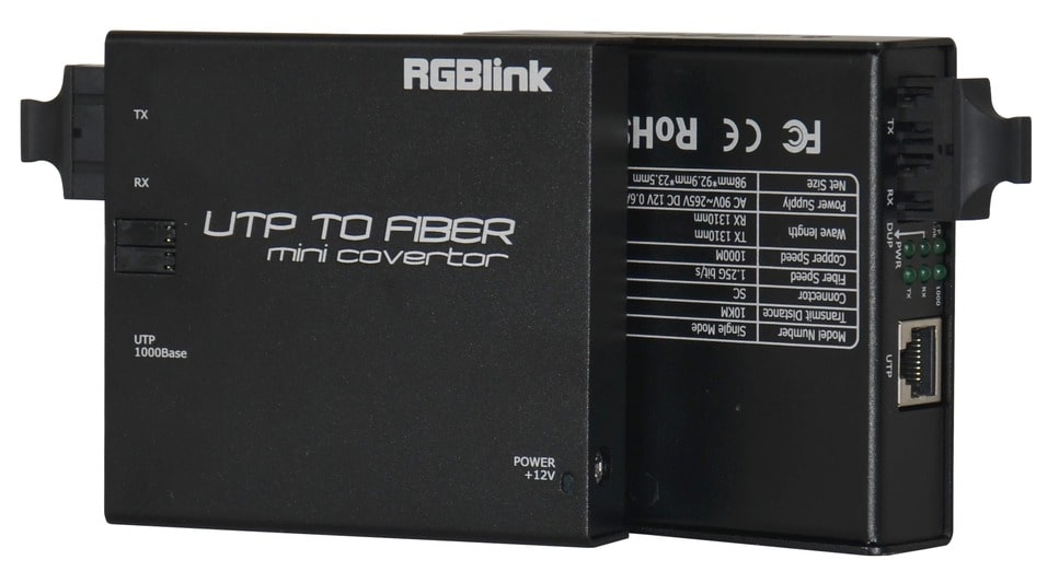 RGB LINK MSP209S FIBRE OPTIQUE SINGLE MODE VERS GIGABIT ETHERNET SC