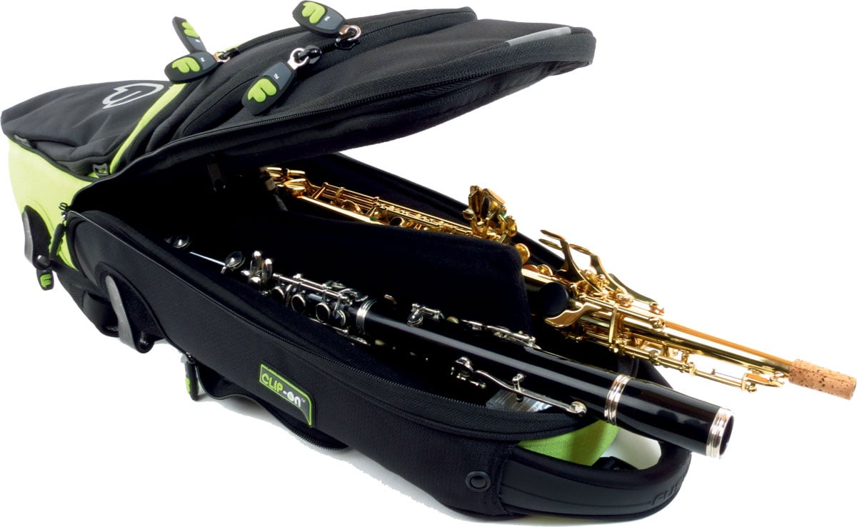 FUSION BAGS HOUSSE SAXOPHONE SOPRANO NOIRE/VERT LIME PW-03-L