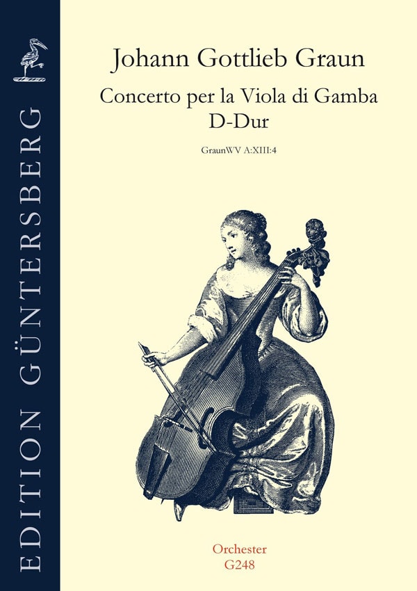 GUNTERSBERG GRAUN JOHANN GOTTLIEB - CONCERTO PER LA VIOLA DI GAMBA D-DUR - PARTIES SEPAREES