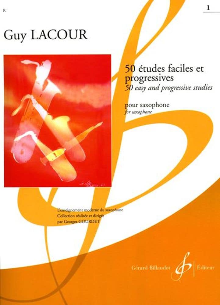 BILLAUDOT LACOUR GUY - 50 ETUDES FACILES POUR SAXOPHONE VOL.1