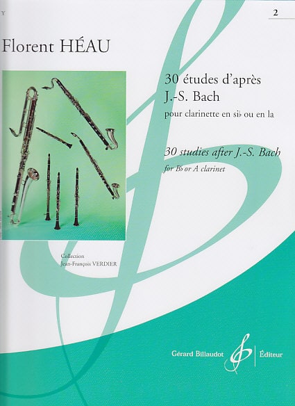 BILLAUDOT HEAU F. - 30 ETUDES D'APRES J.S.BACH VOL.2 - CLARINETTE