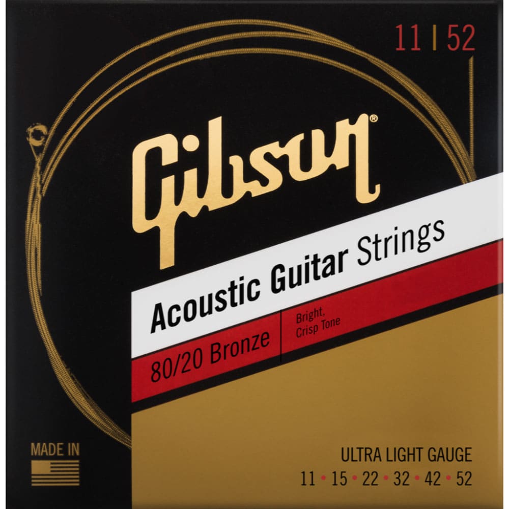 GIBSON ACCESSORIES SAG-BRW11 80/20 BRONZE ULTRA LIGHT 11-52