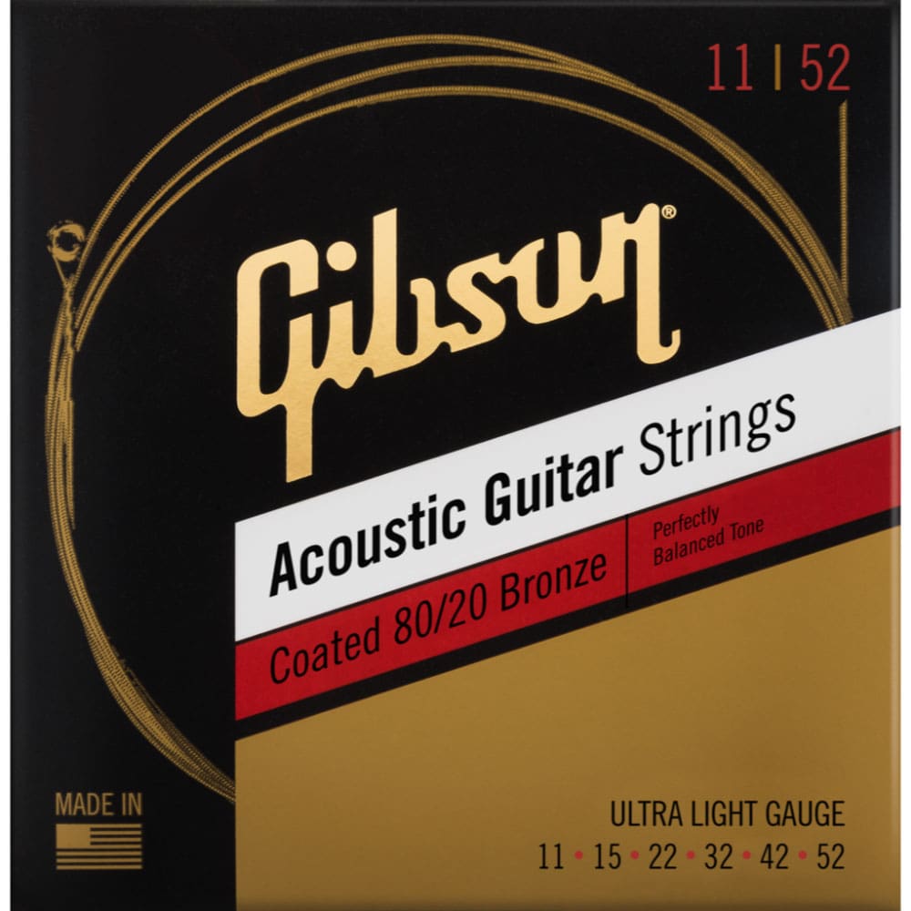 GIBSON ACCESSORIES SAG-CBRW11 COATED 80/20 BRONZE ULTRA LIGHT 11-52