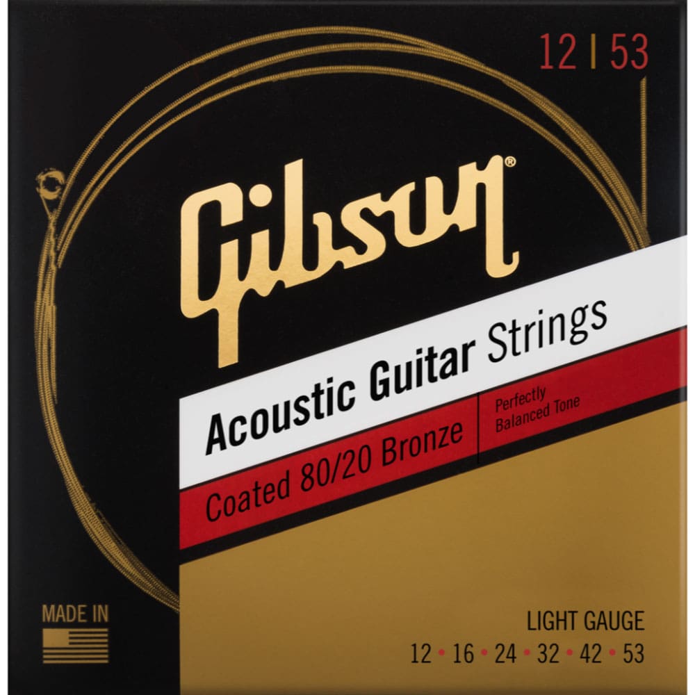 GIBSON ACCESSORIES SAG-CBRW12 COATED 80/20 BRONZE LIGHT 12-53