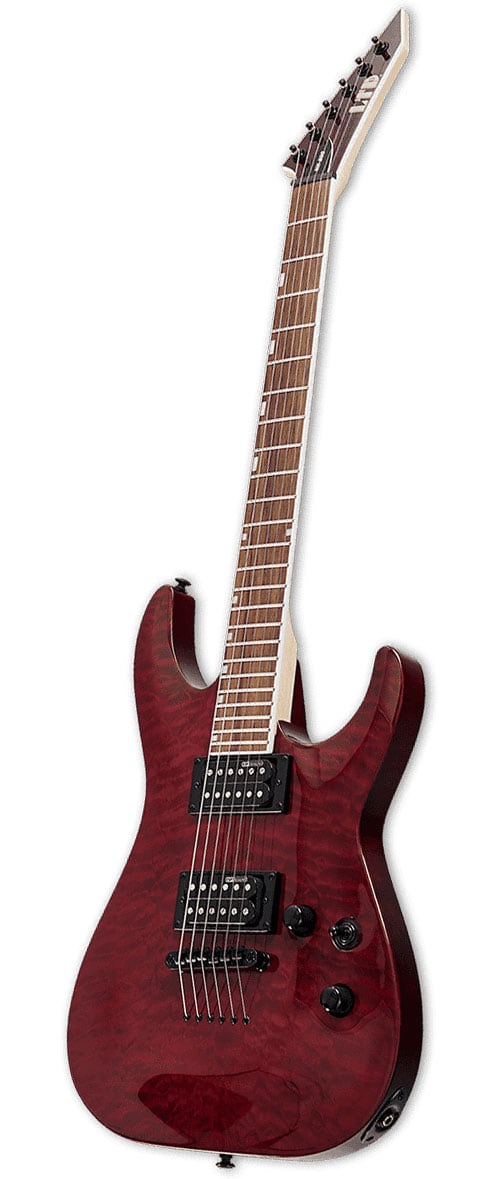 LTD GUITARS MH200 ROUGE SOMBRE TRANSPARENT