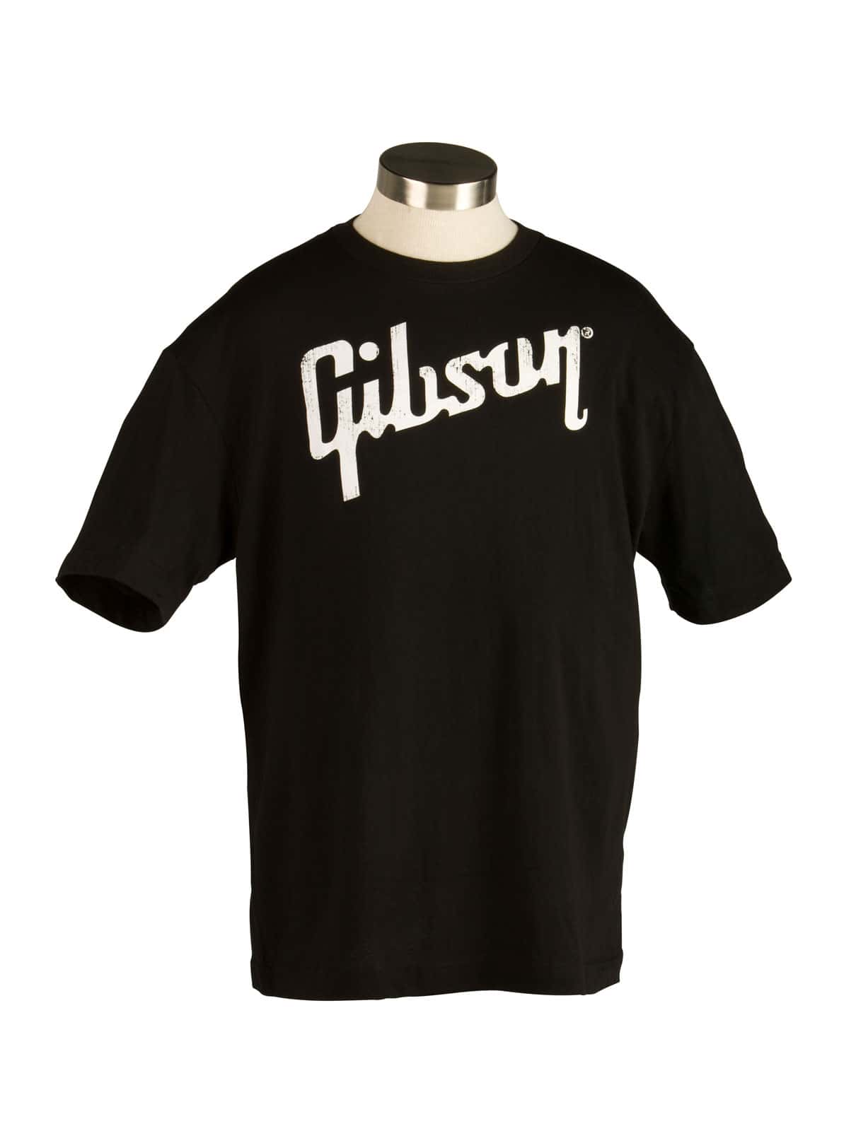 GIBSON ACCESSORIES LIFESTYLE DISTRESSED GIBSON LOGO T BLACK MD