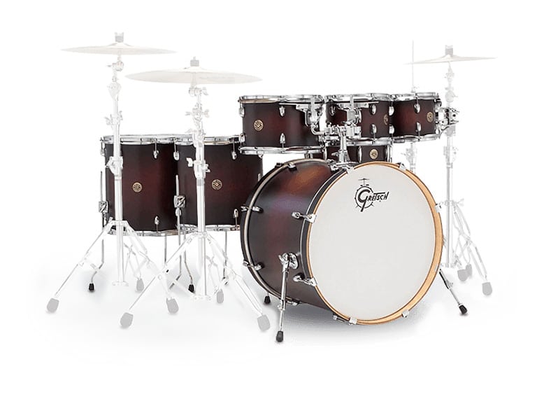 GRETSCH DRUMS CATALINA MAPLE STUDIO 22 SATIN DARK CHERRY BURST 