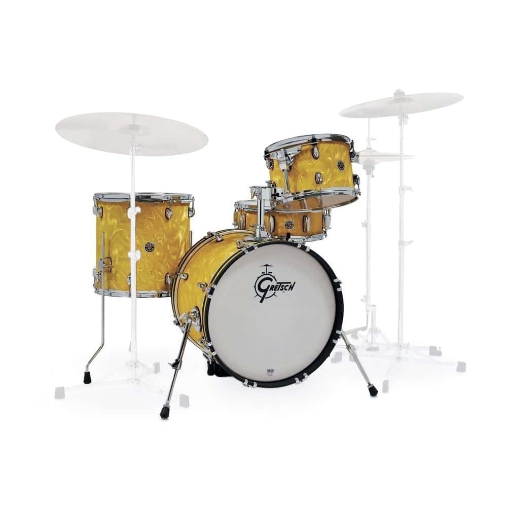 GRETSCH DRUMS CATALINA CLUB JAZETTE 18 YELLOW SATIN FLAME