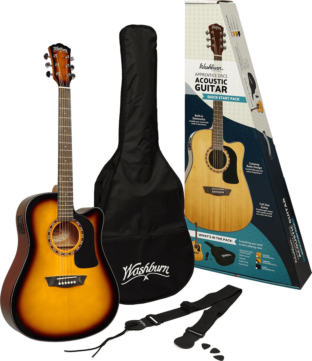 WASHBURN APPRENTICE PACK D5CE TOBACCO SUNBURST