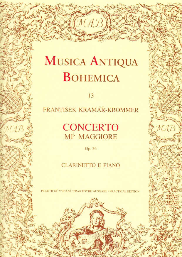 BARENREITER KRAMAR-KROMMER - CONCERTO MIB MAGGIORE OP.36 - CLARINETTE, PIANO