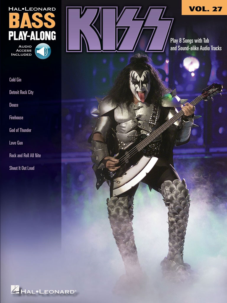 HAL LEONARD KISS - BASS PLAY ALONG VOL.27 + AUDIO EN LIGNE - BASSE TAB