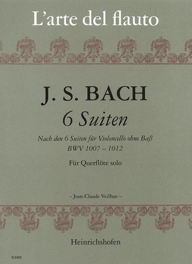 HEINRICHSHOFEN BACH J.S. - SIX SUITES - BWV 1007-1012 - FLUTE TRAVERSIERE (J.C. VEILHAN)