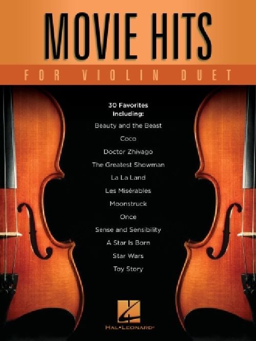 HAL LEONARD MOVIE HITS FOR VIOLIN DUET - 2 VIOLONS