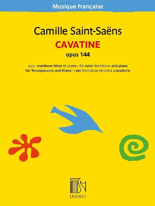 DURAND CAMILLE SAINT-SAENS - CAVATINE OPUS 144 - TROMBONE TENOR ET PIANO