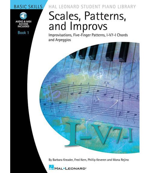 HAL LEONARD KREADER BARBARA - SCALES, PATTERNS AND IMPROVS, BOOK 1 + MP3 - PIANO SOLO