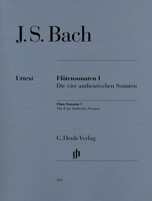 HENLE VERLAG BACH J.S. - FLUTE SONATAS, VOLUME I (THE FOUR AUTHENTIC SONATAS - WITH VIOLONCELLO PART)