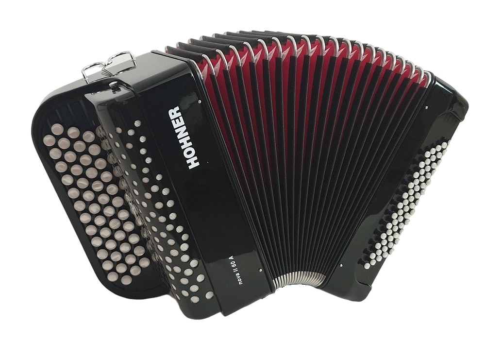 HOHNER NOVA II 60A NOIR TOUCHES BOUTONS EN SOL/SOL