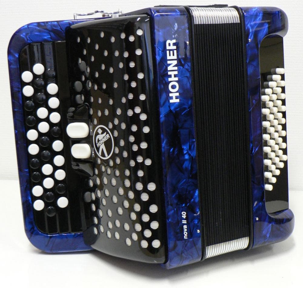 HOHNER NOVA II 40 BLEU TOUCHES BOUTONS