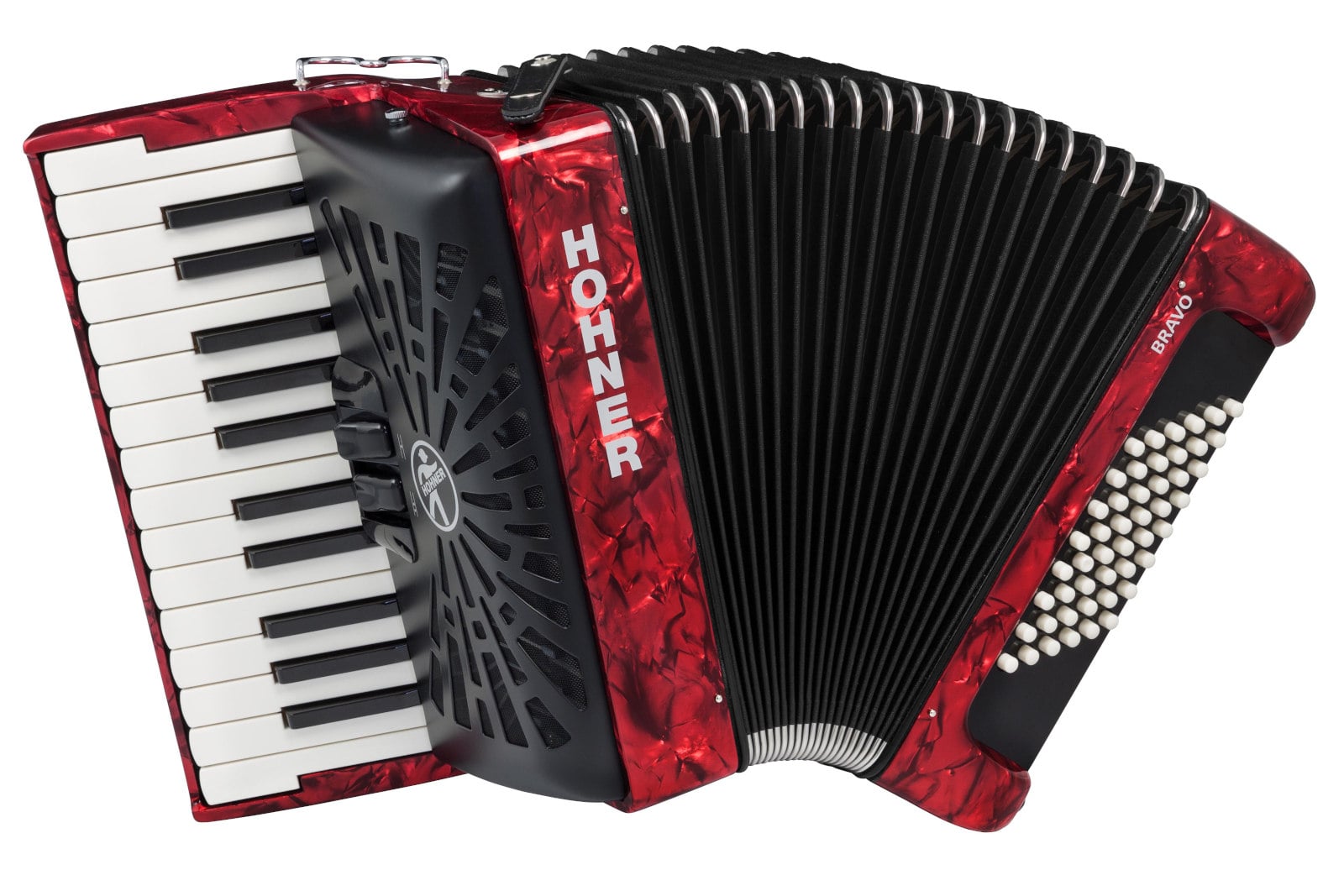 HOHNER BRAVO II 48 ROUGE