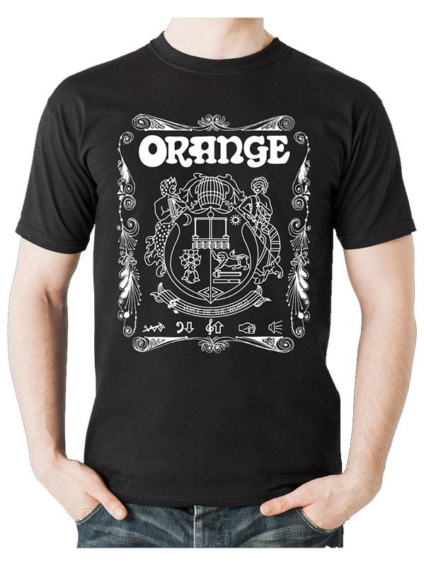 ORANGE AMPS T-SHIRT CREST, 2XL - BLACK