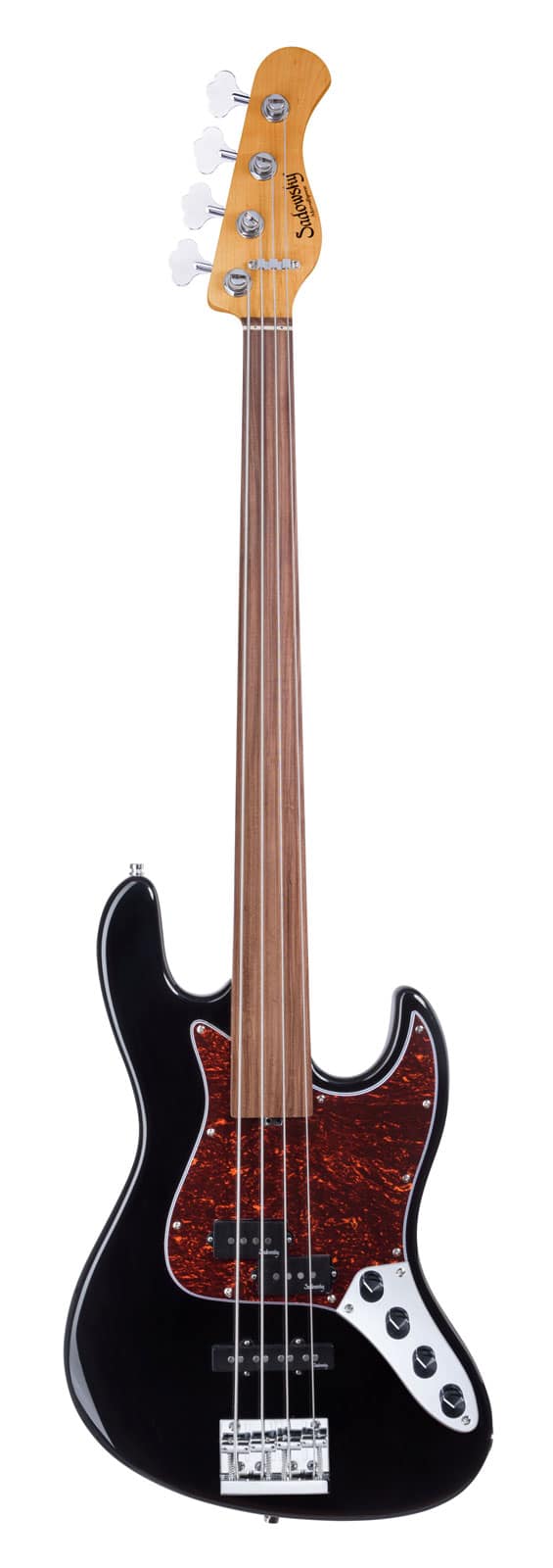 SADOWSKY GUITARS METROEXPRESS, HYBRID PJ 4 FRETLESS - BLACK PEARL,ROSEWOOD