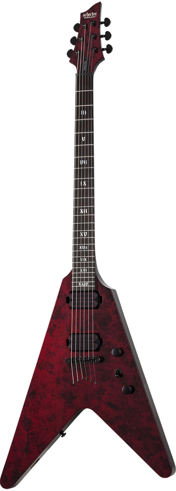 SCHECTER V-1 APOCALYPSE RED REIGN