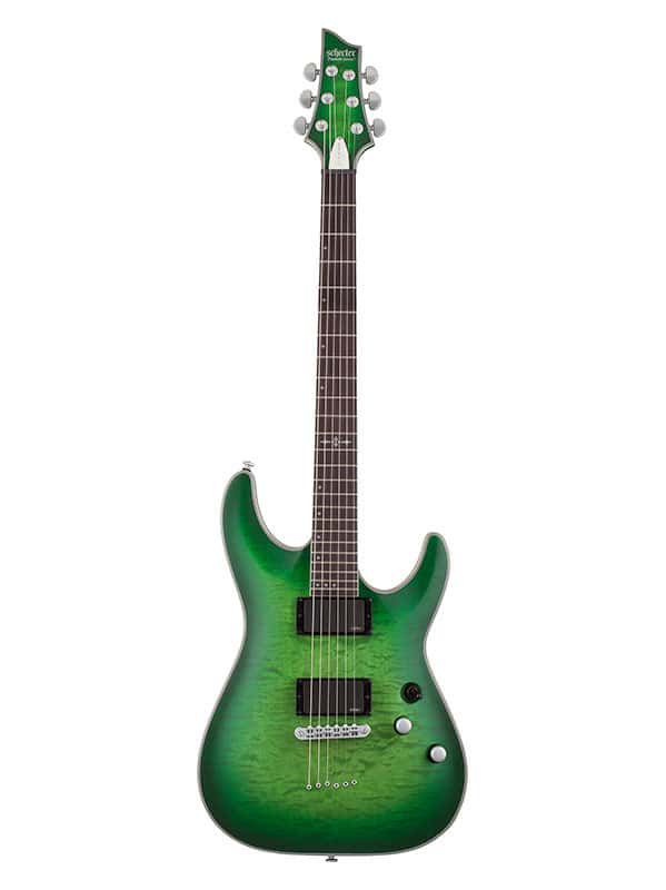 SCHECTER C-1 PLATINUM SATIN GREEN BURST