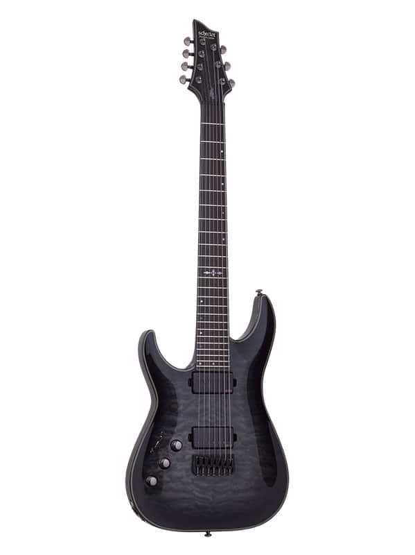 SCHECTER C-7 HELLRAISER LH TRANS BLACK BURST