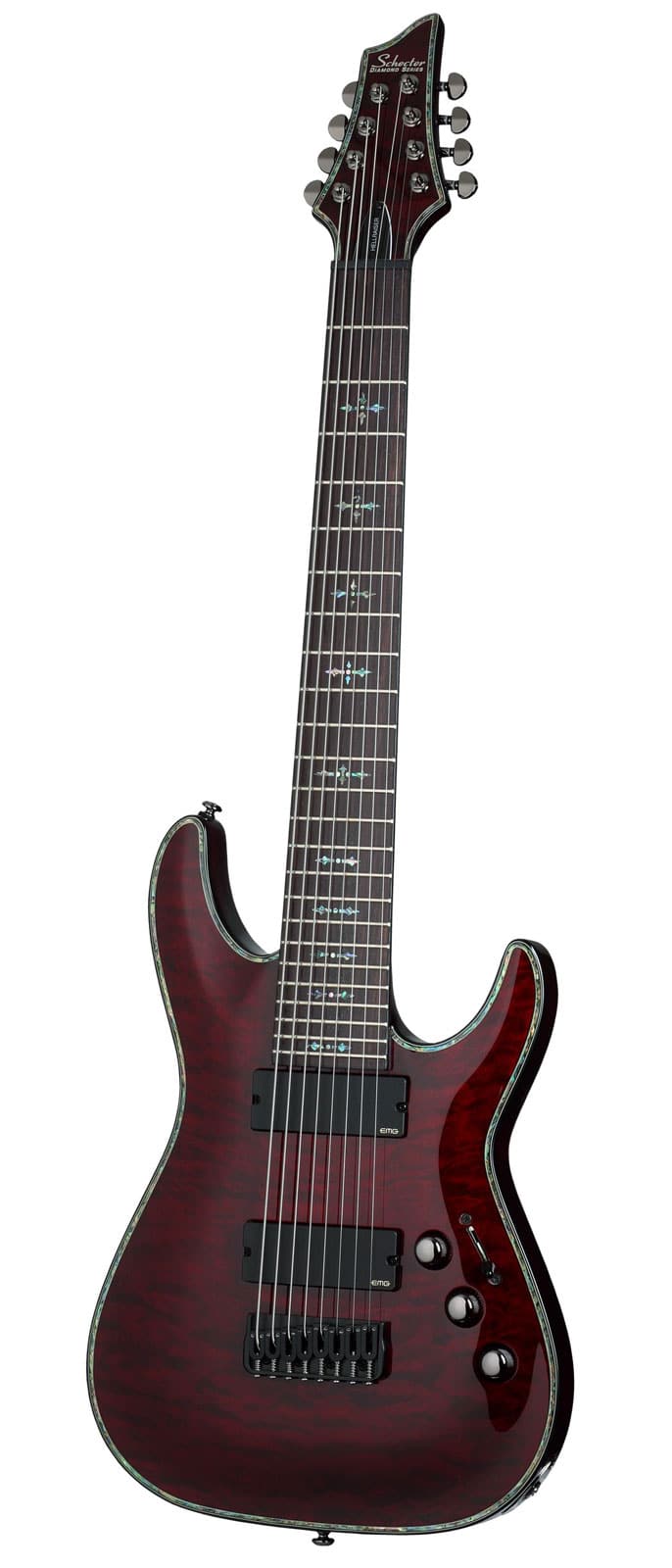 SCHECTER C-8 HELLRAISER BLACK CHERRY