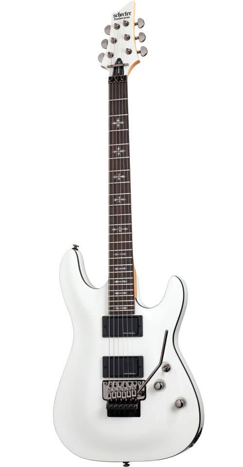 SCHECTER DEMON 6 FR VINTAGE WHITE