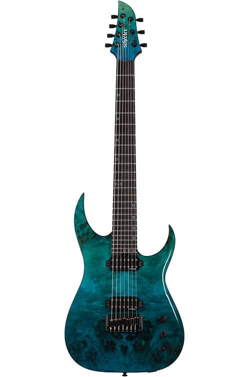 SCHECTER KM-7 MKIII ARTIST KEITH MERROW SIGNATURE LAGOON FADE