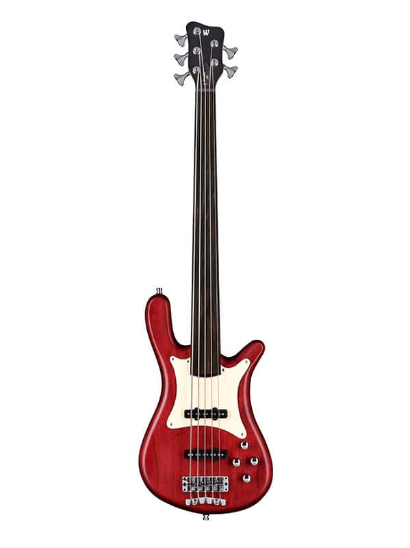 WARWICK BASS GPS STREAMER CV 5 FRETLESS - BURGUNDY RED SATIN