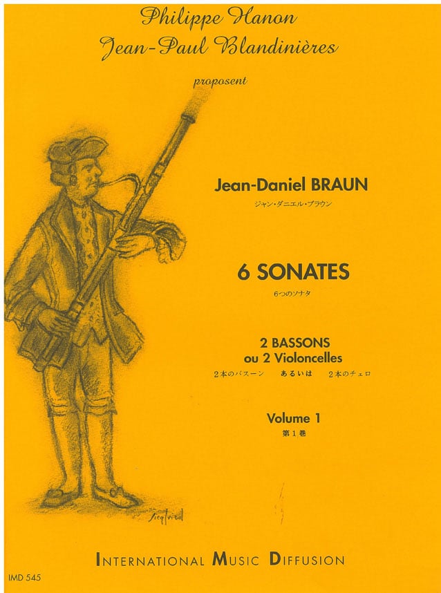 IMD ARPEGES BRAUN - 6 SONATES VOL 1 - 2 BASSONS OU 2 CELLOS