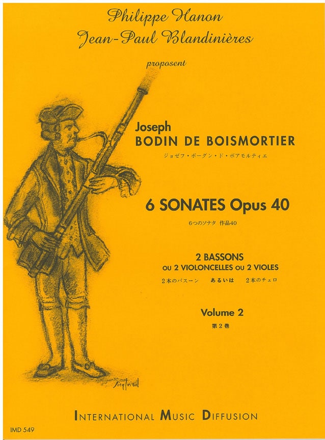 IMD ARPEGES BOISMORTIER - 6 SONATES OP 40 VOL 2 - 2 BASSONS OU 2 CELLOS OU 2 VIOLES