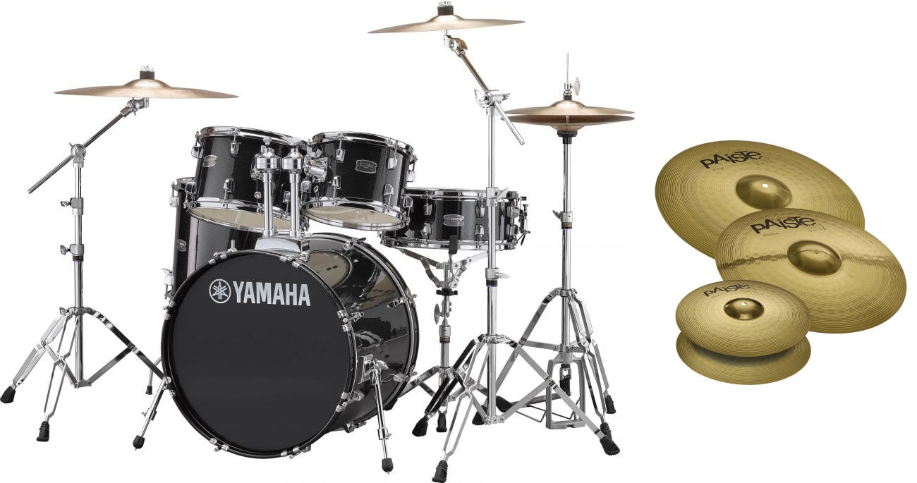 YAMAHA RYDEEN 20 BLACK GLITTER + HW680W + PAISTE 101