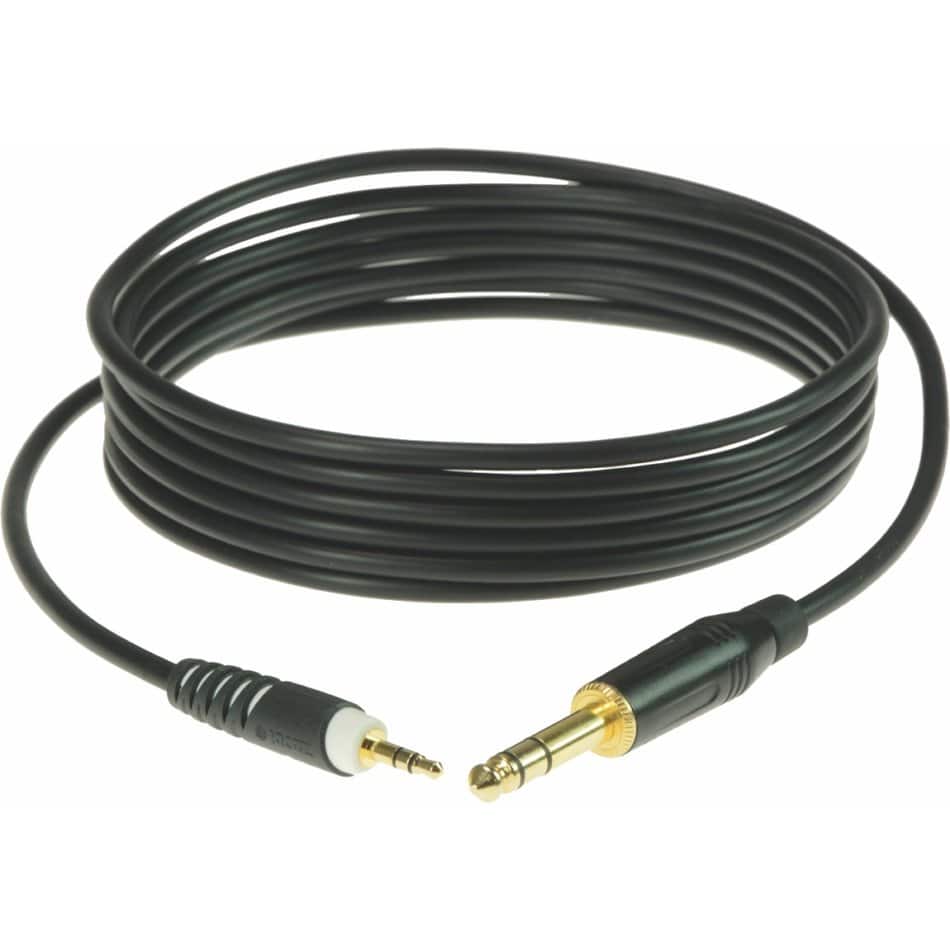 KLOTZ CABLE 1,50 M JACK 3P - MINI JACK 3P, OR