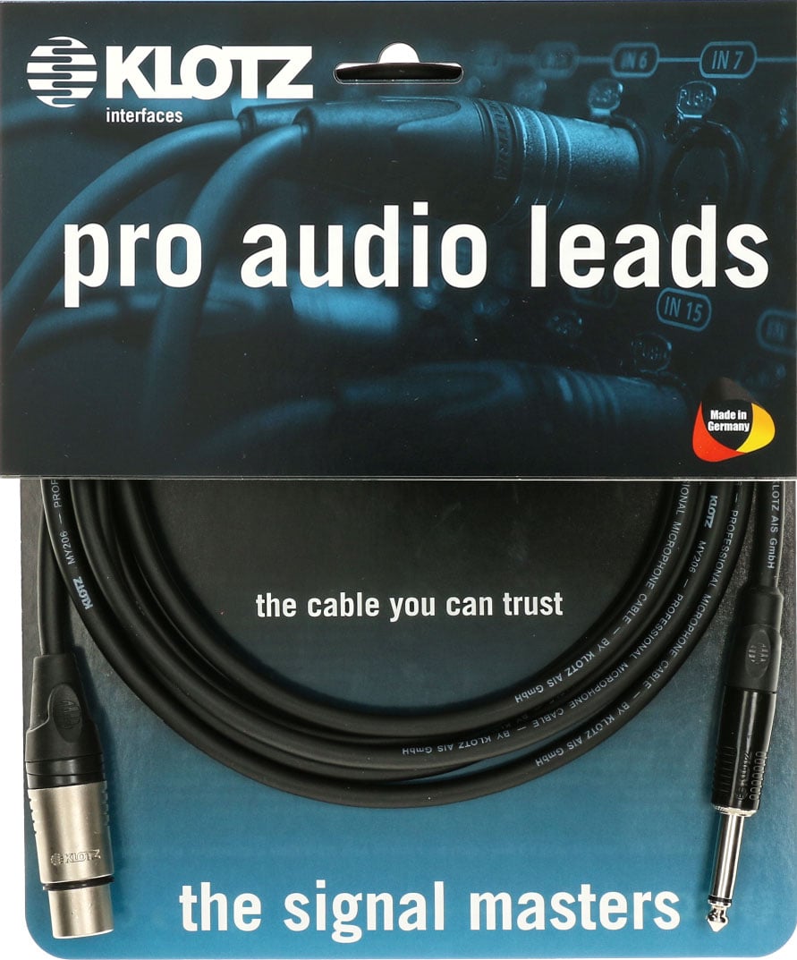 KLOTZ CABLE MICRO 5 M XLR FEMELLE - JACK 2P KLOTZ