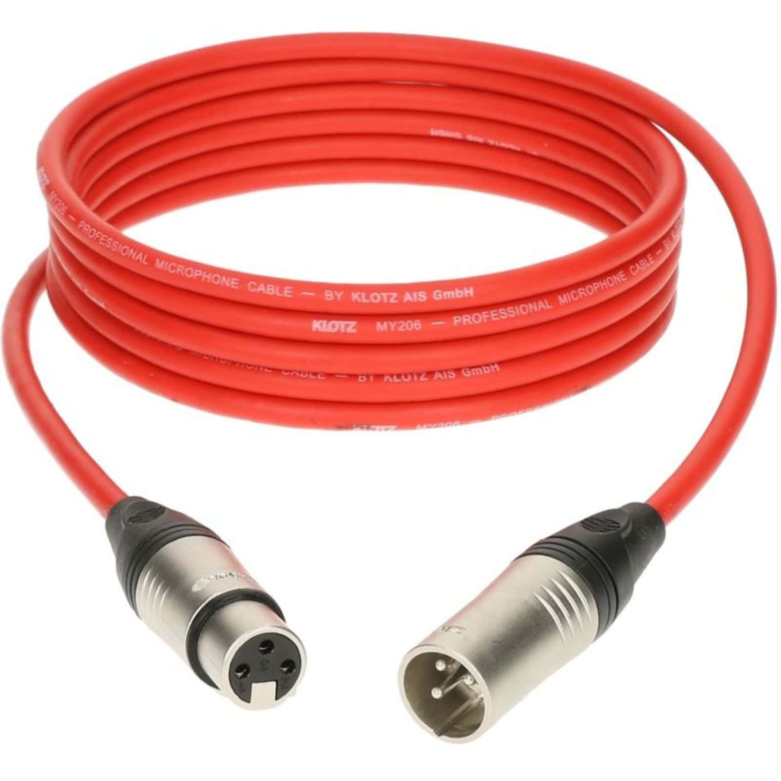 KLOTZ CABLE MICRO XLR 7,5M ROUGE