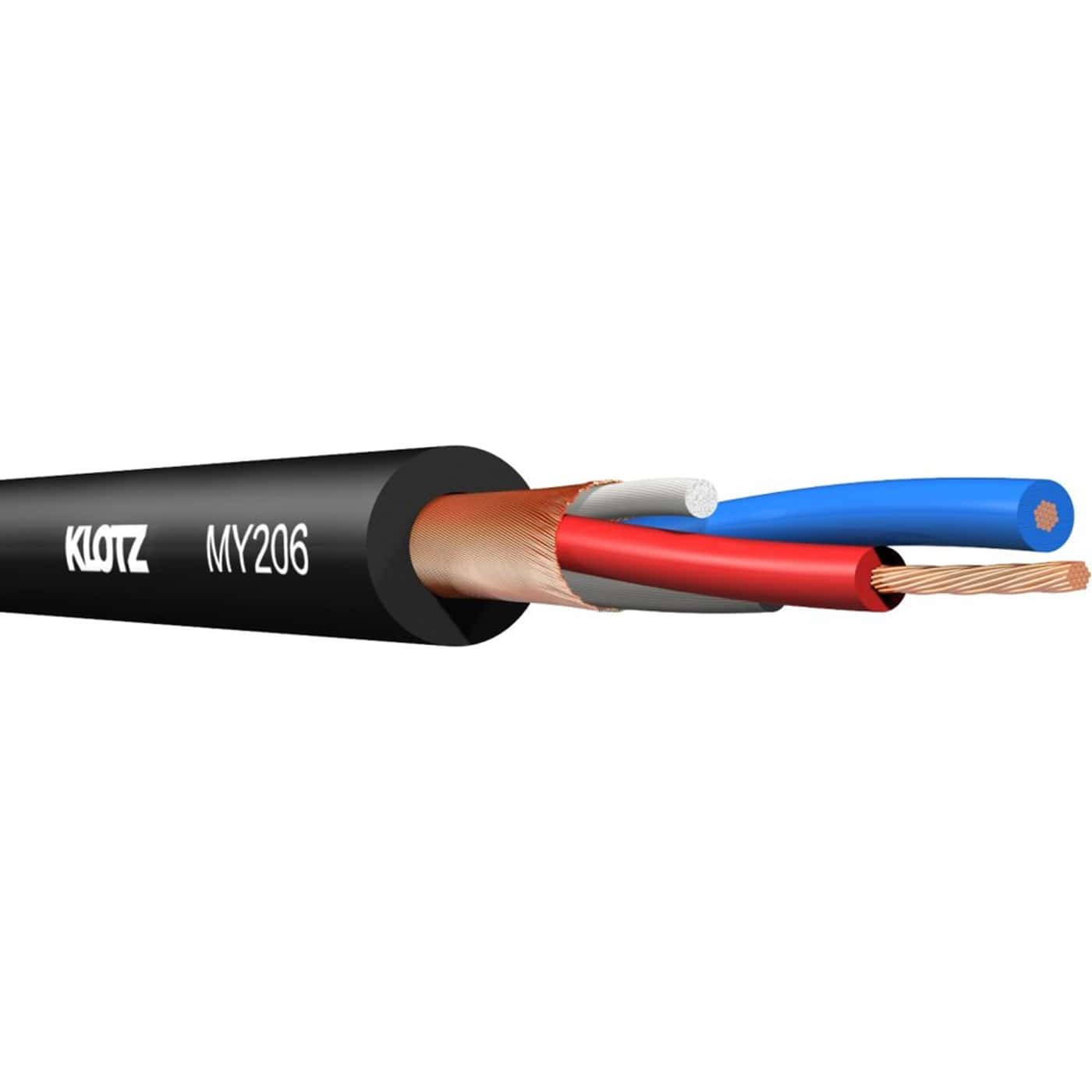 KLOTZ MY206SW.050 50M PROF. MICROPHONE CABLE 2X0,22MM PVC NOIR