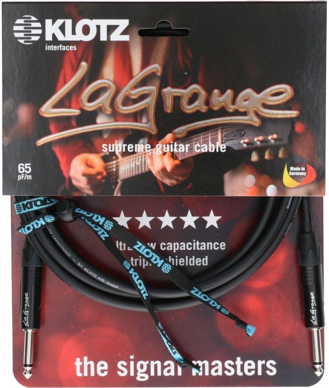 KLOTZ LA-GRANGE CÂBLE INSTR. NOIR 4,M, JACK MONO - JACK MONO