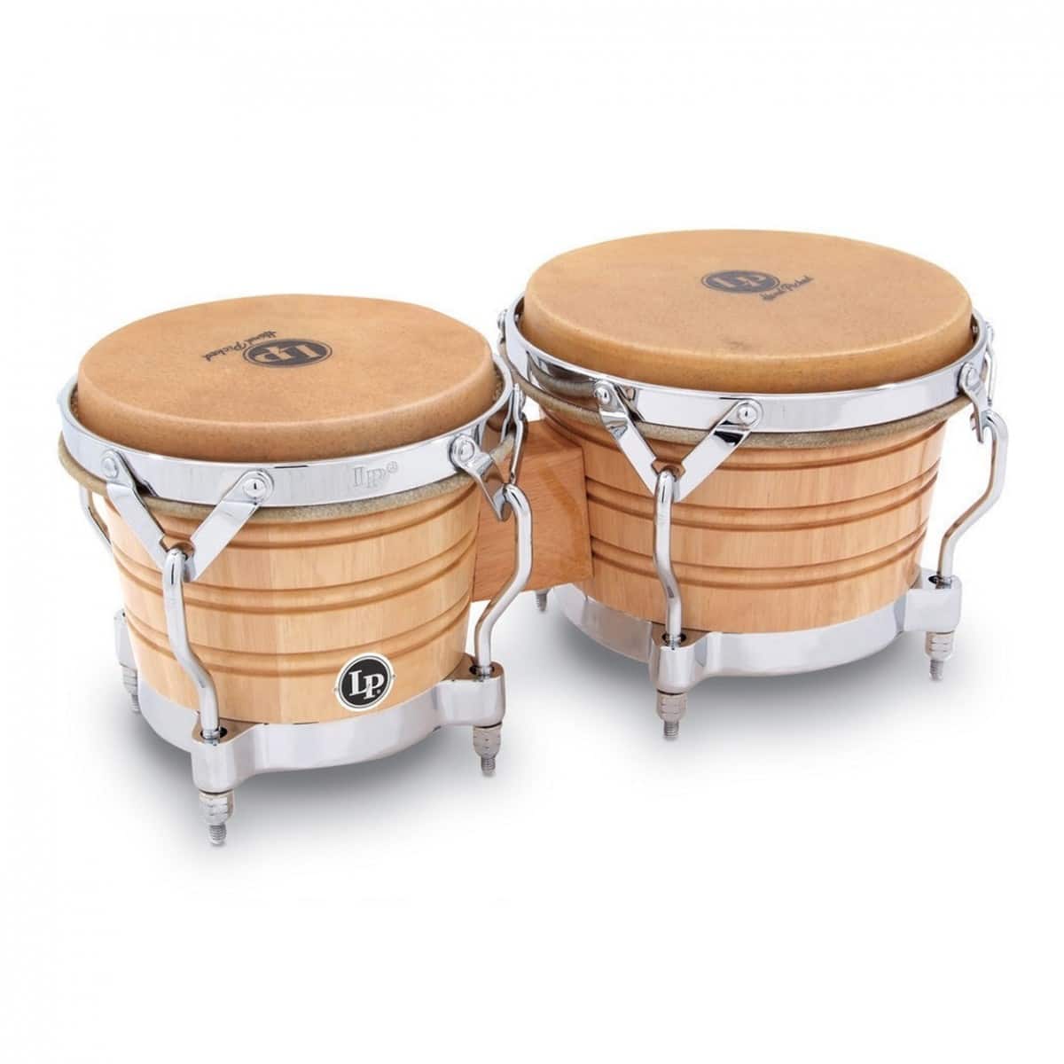 LP LATIN PERCUSSION BONGOS GENERATION II NATUREL (ACCASTILLAGE CHROME)