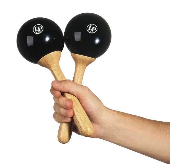 LP LATIN PERCUSSION LP389 - MARACAS FIBRE MANCHE BOIS 