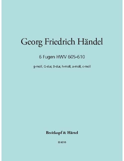 EDITION BREITKOPF HÄNDEL - 6 FUGUES HWV 605-610 HWV 605-610 - ORGUE