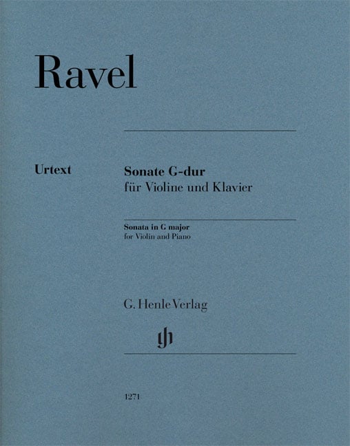 HENLE VERLAG RAVEL - SONATE G-DUR - VIOLON ET PIANO