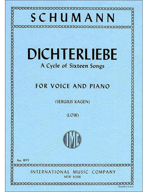 IMC SCHUMANN - DICHTERLIEBE OP48 CYCLE OF 16 SONGS L VCE PFT - LOW VOICE ET PIANO